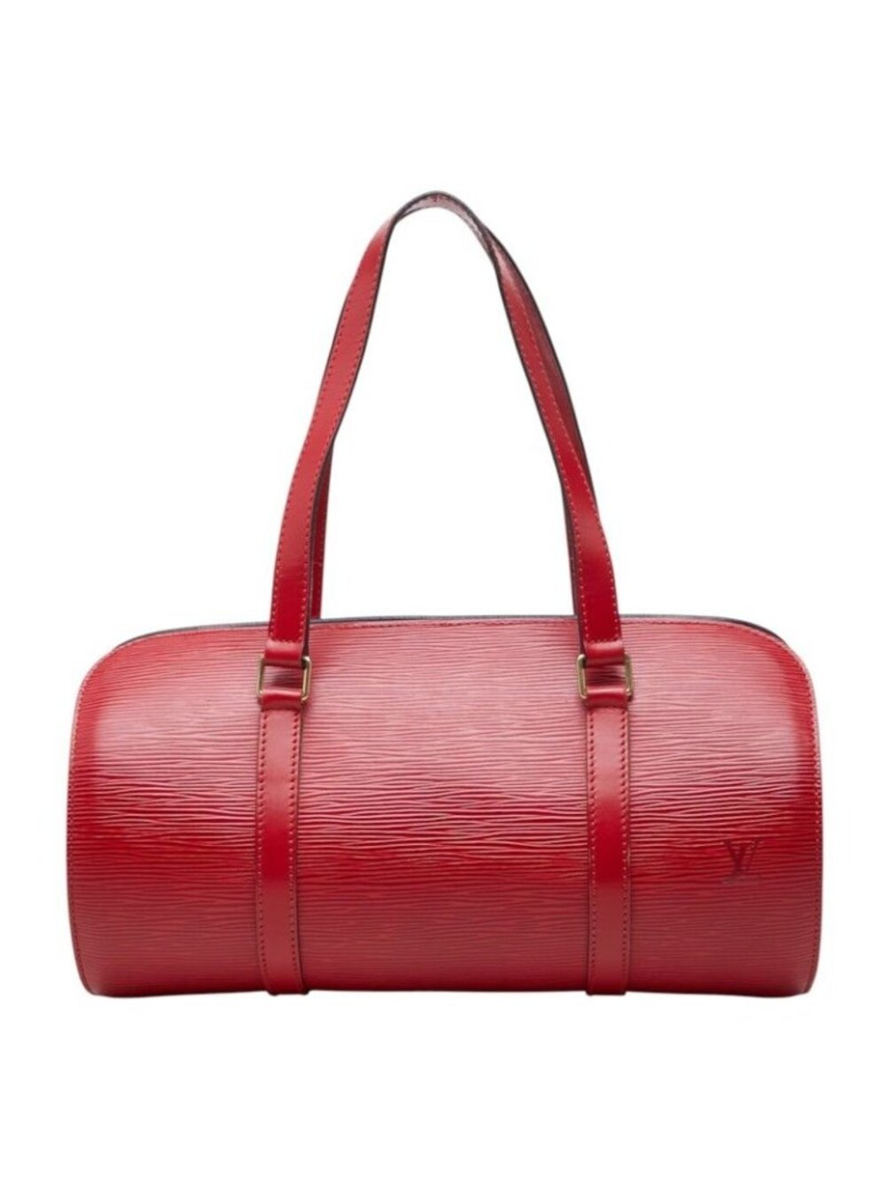 Louis Vuitton Epi Soufflot Handbag Bag Red Leather